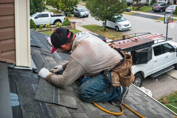Professional Roofing technician working in Covesville, VA